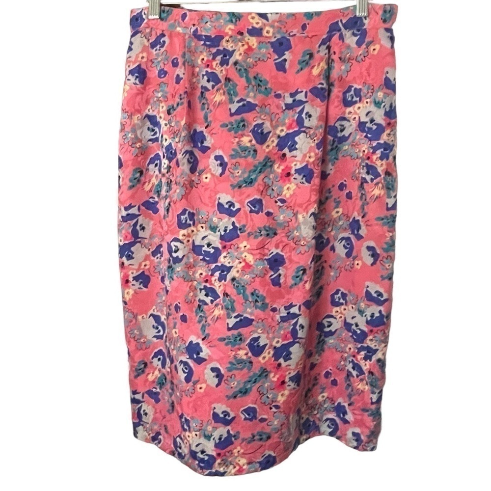 FLORA KUNG SILK SKIRT SIZE 14 VINTAGE